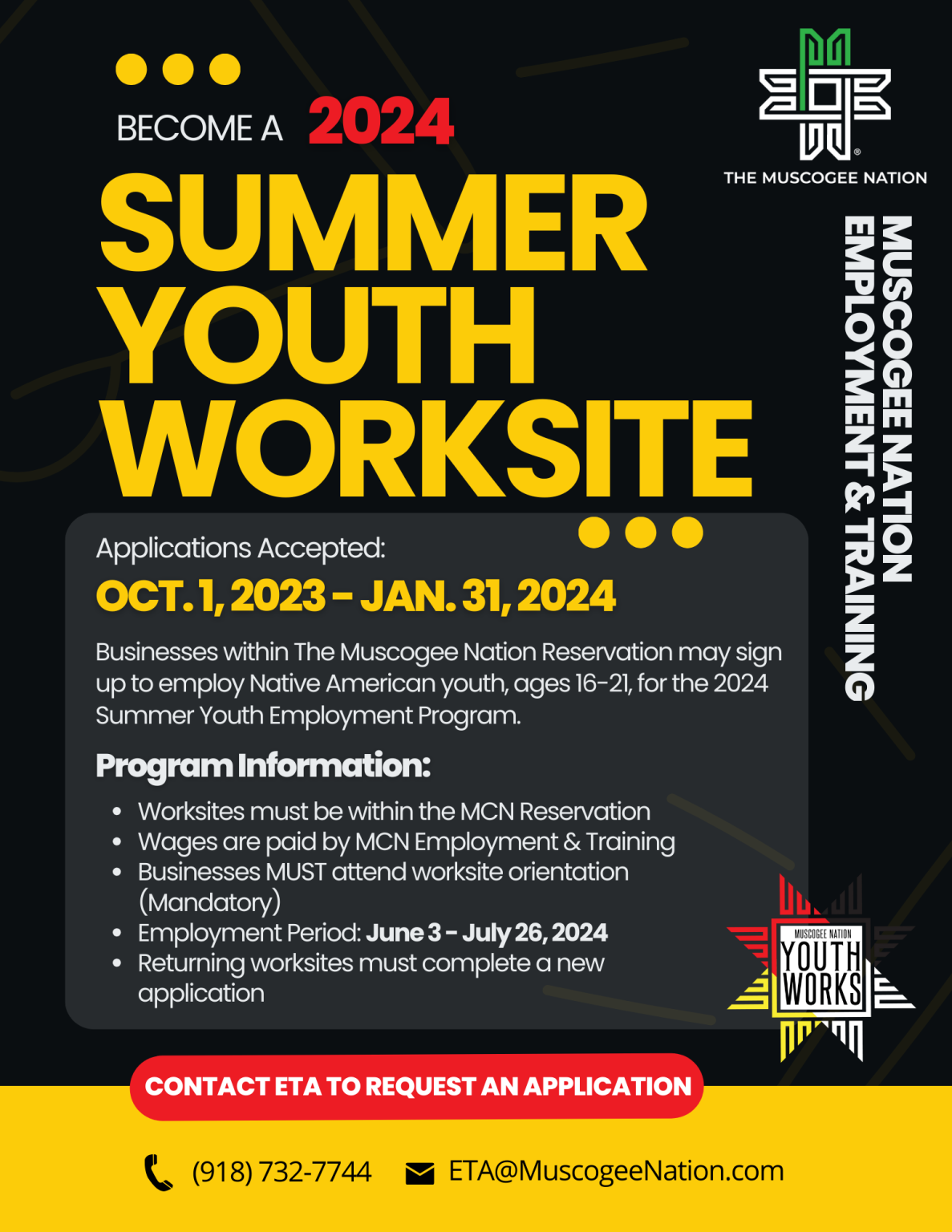2024 SYEP Worksite Application The Muscogee Nation The Muscogee Nation