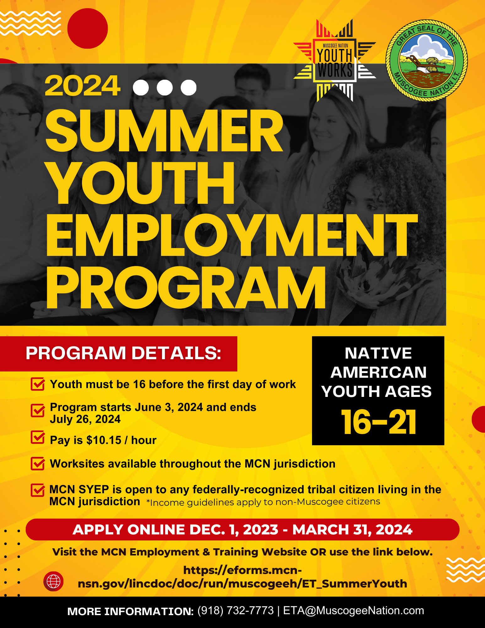 2024 Summer Youth Employment Program Applications The Muscogee